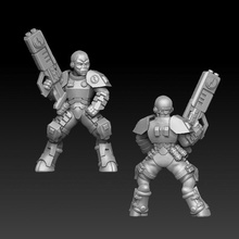 alien gg soldier store gun sci-fi warrior miniature tabletop gunslinger 3d print model - Mito3D