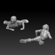 Zombie gebrochen kriechen Tischplatte Untote Miniatur Überleben Leiche Nekromantie 3d print model - Mito3D