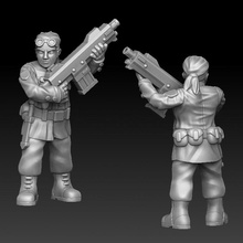 soldier gun waiting position tabletop army trooper war miniature military infantry troop 3d print model - Mito3D