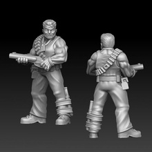 zombi chasseur fusil pompe table pistolet horreur miniature apocalypse aventurier survie redneck 3d print model - Mito3D