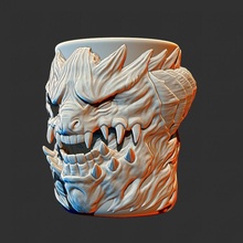monster cup print fdm resin 3d print model - Mito3D