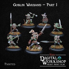 goblin warband - 1 tabletop dungeons fantasy miniatures warhammer orcs dnd pathfinder frostgrave skirmish mordheim goblins greenskins arcworlde 3d print model - Mito3D