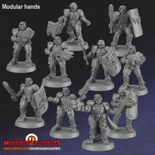 imparatorluk hakemler şok takım masaüstü 40k Uzay Warhammer Necromunda polis cansız becerikli galaktik karşılaşmalar eski çekiç arbitler söz sahibi 3d print model - Mito3D