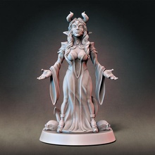 tiefling sorceress type modular hands presupported tabletop fantasy wizard miniature witch dungeonsanddragons minis patreon 28mm dnd pathfinder 32mm dndminiatures 3d print model - Mito3D