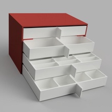 componentes clasificador caja 3d print model - Mito3D