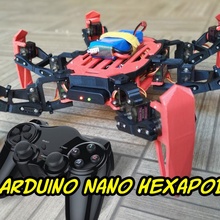 arduino nano espada perna hexapod robô 3d print model - Mito3D