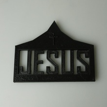 jesus pendent badge jewellery pendant christianity religion 3d print model - Mito3D
