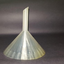 analítico embudo corto varilla 45 ángulo cristalería científico 3d print model - Mito3D