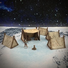 mundos viking acampamento tampo mesa fantasia histórico miniaturas terreno jogos guerra miniatura nórdico interpretação papéis mito vikings saga 32mm escaramuça 30mm ttrpg polimodular 3d print model - Mito3D