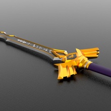 royal sable apuntalar espada arma zelda enlace Hyrule leyenda Zelda aliento salvaje botw 3d print model - Mito3D