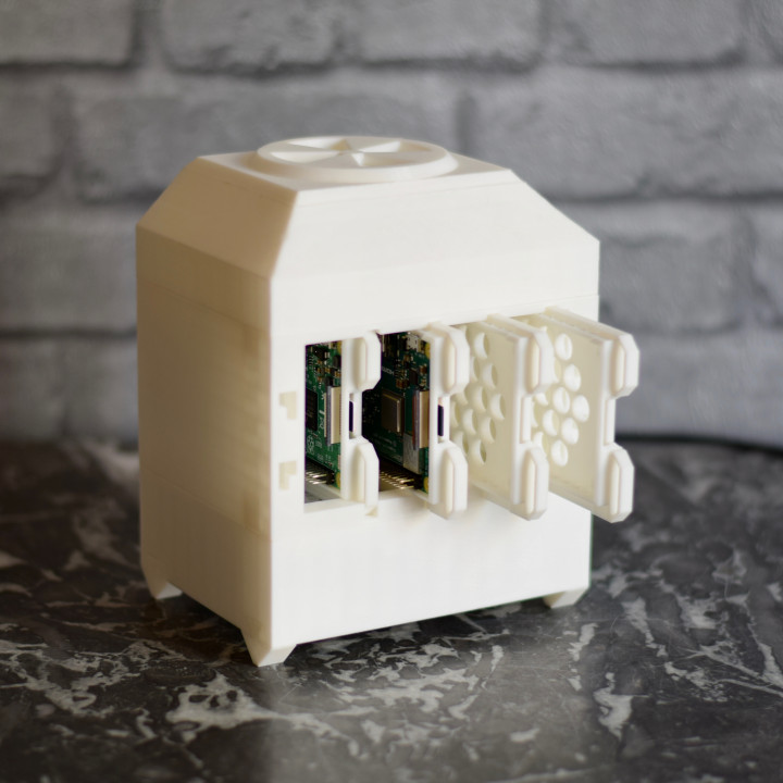 raspberry pi bay - 4 slots raspberrypi 3D print model - Mito3D
