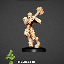 cargador forjado guerrero mesa dragones mazmorras miniatura esculpir eberron 3d print model - Mito3D