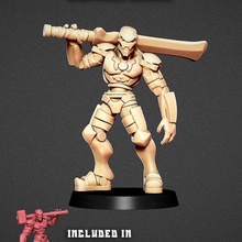 challenge warforged warrior dragons dungeons dnd eberron 3d print model - Mito3D