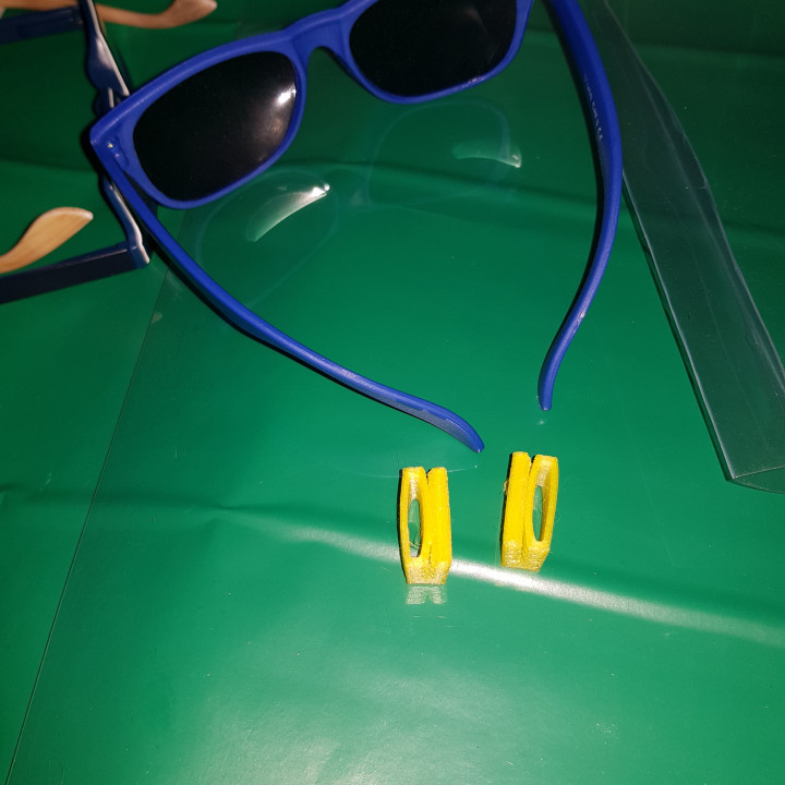 pantalla protectora paraca gafas flexible Sol virus tpu careta facil coronavirus COVID 19 proteccion Pinzas rápido limpio 3D print model - Mito3D
