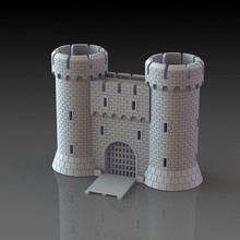 castelo portão casa loja rpg terreno jogos guerra martelo tampo mesa 28mm dnd cenário 3d print model - Mito3D