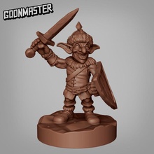 goblin stabber 2 tabletop fantasy miniatures minion shield sword wargaming enemy dnd pathfinder 3d print model - Mito3D