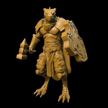 dragonide guardia tavolo scudo Armi 3d print model - Mito3D
