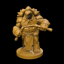 tortuoso guerrero v3 mesa criatura nunchucks 3d print model - Mito3D