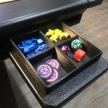 game table accessories 4 slot tray tabletop board dice tokens meebles 3d print model - Mito3D