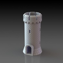 castelo torre tampo mesa rpg terreno jogos guerra martelo 28mm dnd cenário 3d print model - Mito3D