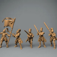 soldiers group 2 tabletop fantasy wargame 35mm tabletopgame 3d print model - Mito3D