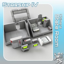 quimera tampo mesa miniaturas sci fi Estrela terreno guerra scifi nave estelar aterrissagem 28mm hangar openlock viajante Perigo localizador estrelas 3d print model - Mito3D