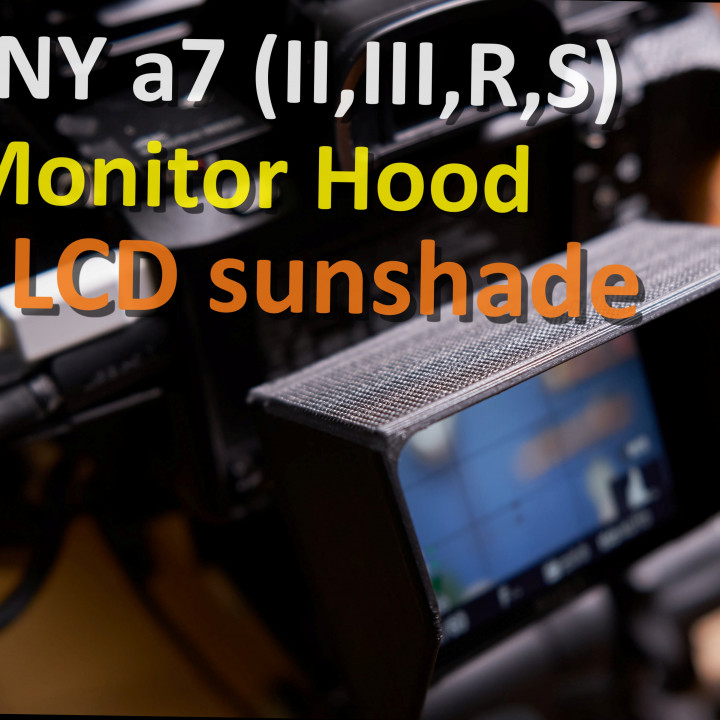 sony alpha a7 ii iii iv camera screen hood & sunshade 3D print model - Mito3D
