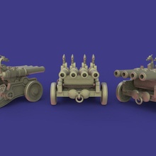 dwarf organ gun tabletop warhammer miniature cannon wargame scenery aos 3d print model - Mito3D