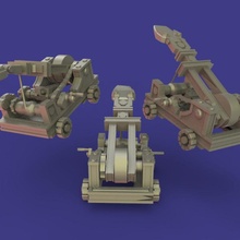 catapulta mesa dragones mazmorras martillo guerra cañón enano juego 3d print model - Mito3D
