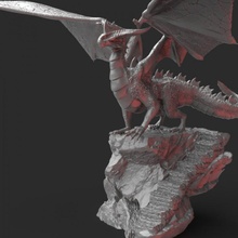 ancient dragon tabletop monster warhammer miniature wargame sigmar 3d print model - Mito3D