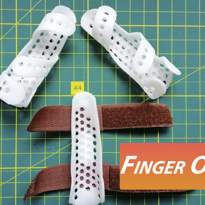 Finger Orthese 3d drucken pla Medizin medizinisch Schiene Fraktur Beschädigung ct Verletzung Trauma verstümmeln 3D print model - Mito3D