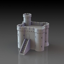 castle tabletop fantasy gaming medieval rpg wargaming warhammer dnd scenery 3d print model - Mito3D