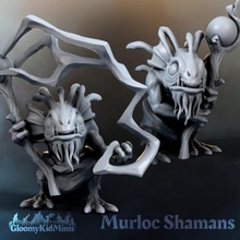 Murloc Şamanlar masaüstü minyatür tekerlek Warcraft dnd yol bulucu Druid büyücü şaman herşey kua toa balıkçılar 3d print model - Mito3D