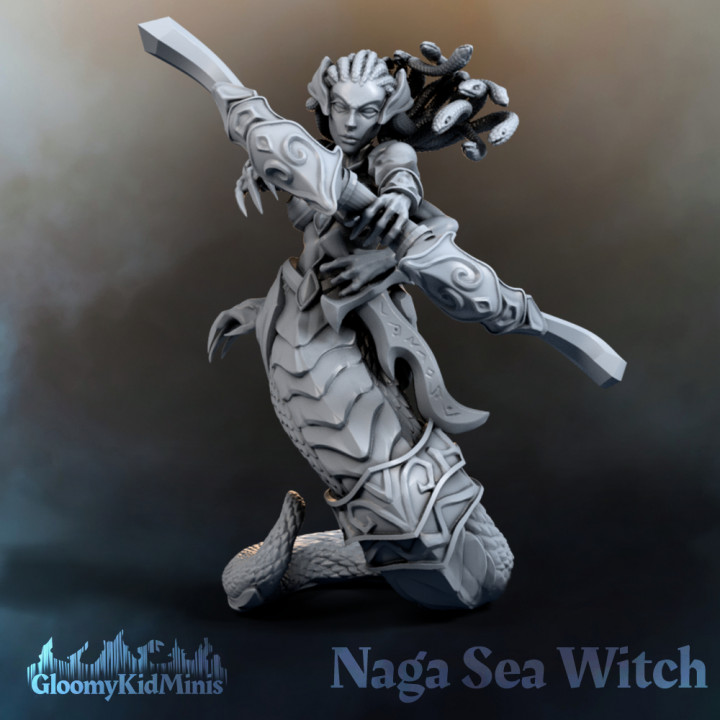 naga mare strega tavolo arciere warcraft medusa yuan ti yuanti vashj 3D print model - Mito3D