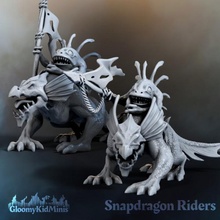 snapdragons snapdragon riders tabletop miniature warcraft dnd mounted pathfinder murloc 3d print model - Mito3D