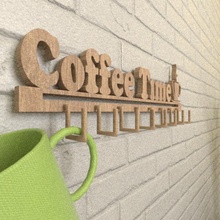 coffee time cafe cup decoration furniture hanger hook kitchen rack decor 3d print model - Mito3D