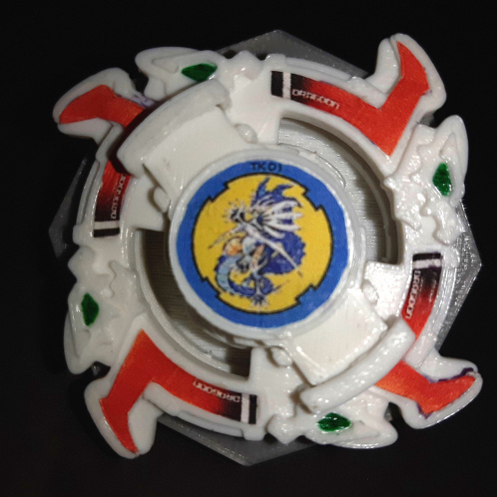 dragone tempesta completare beyblade plastica gen bakuten sparare 3D print model - Mito3D