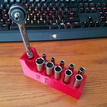 10 peça micro chave catraca motorista conjunto suporte Ferramentas organizador 3d print model - Mito3D