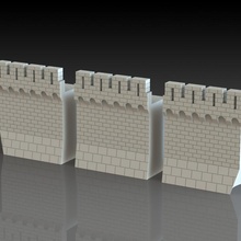 castelo paredes tampo mesa fantasia rpg terreno jogos guerra martelo parede 28mm dnd cenário 3d print model - Mito3D