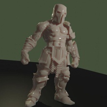 marauder ugo man mini skull warhammer warrior chaos dnd pathfinder doungeon 3d print model - Mito3D