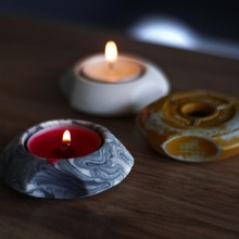 simmetrico tealight titolare supporto giardino candela luce In piedi tè fiamma 3d print model - Mito3D