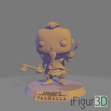 ac Valhalla inspiré pop style figure hache détaillé épique Jeu bouclier vinyle Ubisoft assassin Douane arc credo vikings 3d print model - Mito3D