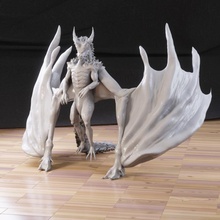 Drago bipede tavolo figurina warhammer miniatura scolpire dnd 3d print model - Mito3D