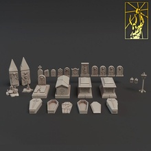 vampire dispersion terrain table lampe miniatures forger Titan bougies pierre tombale cofin 3d print model - Mito3D