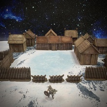 worlds midgard village tabletop fantasy historical miniatures terrain viking wargames wargaming miniature norse roleplaying myth vikings saga 32mm skirmish 30mm ttrpg polymodular 3d print model - Mito3D