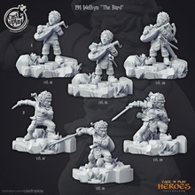 welbyn bard pre-supported tabletop female hero small support character miniature gnome dwarf heroes halfling castnplay presupported supported pcs 3d print model - Mito3D