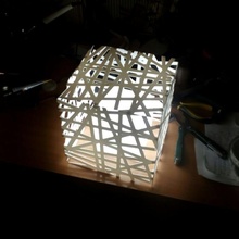 snowcube lamp art cube interior led light decor atmosphere 3d print model - Mito3D
