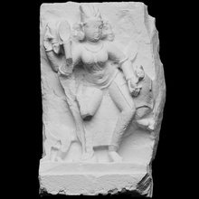 kaumari trucos escanear Dios diosa India mitología escultura estatua Roca templo pared religión 3dprint 3dscan alivio baile 3d print model - Mito3D