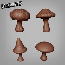 cogumelos tampo mesa terreno jogos guerra cogumelo caverna dnd fungos espalhar 3d print model - Mito3D