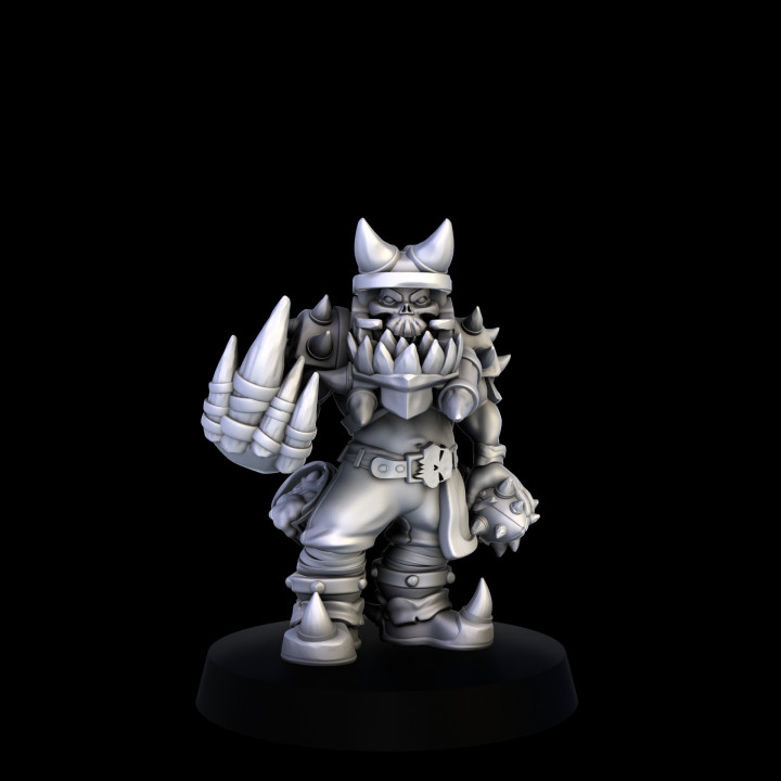 orco jugador estrella mesa cuenco fantasía fútbol juego rpg sangre miniatura dnd mgpix varag 3D print model - Mito3D